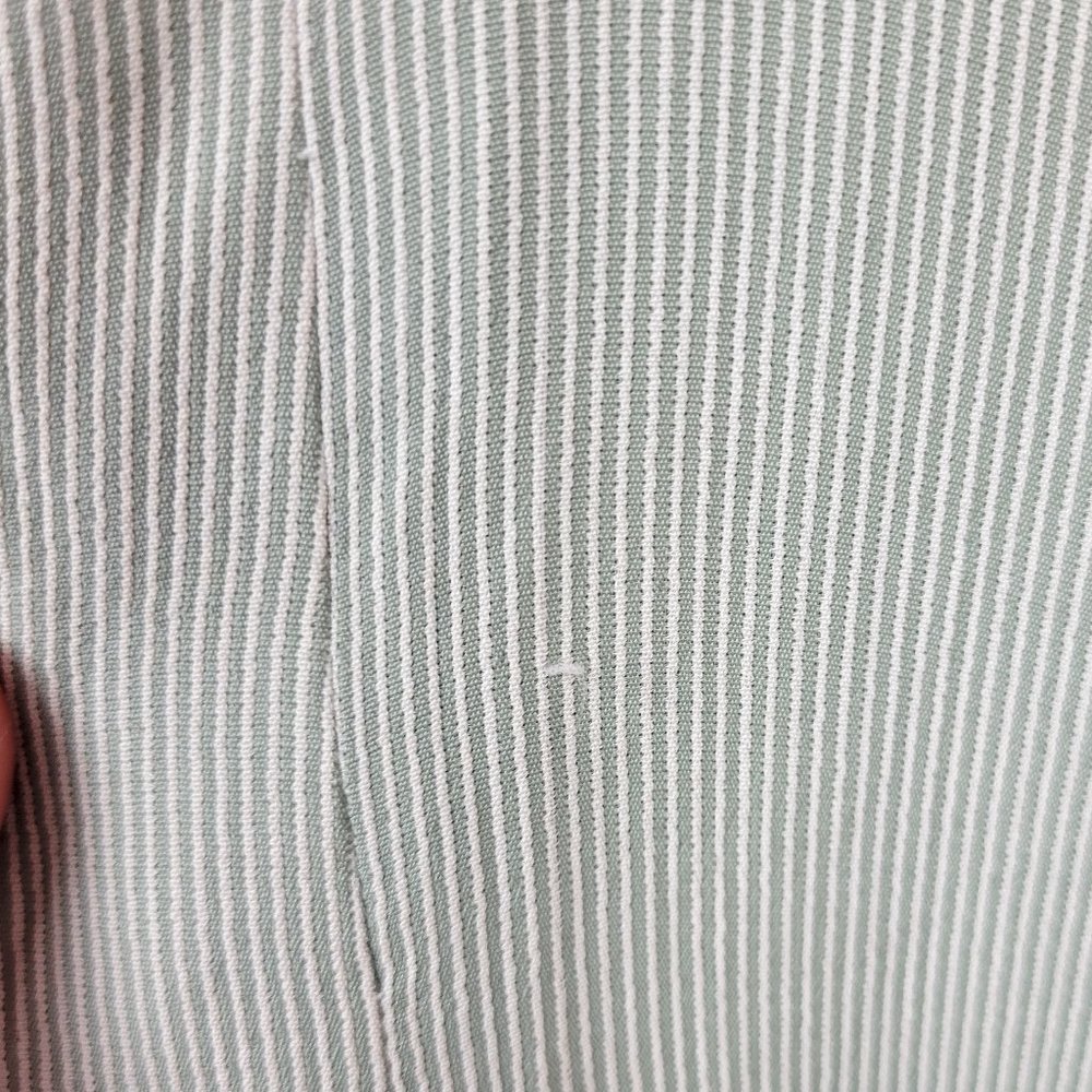 Vintage 80s/90s Sage Green Pinstripe Blazer Jacket - Picture 8 of 8